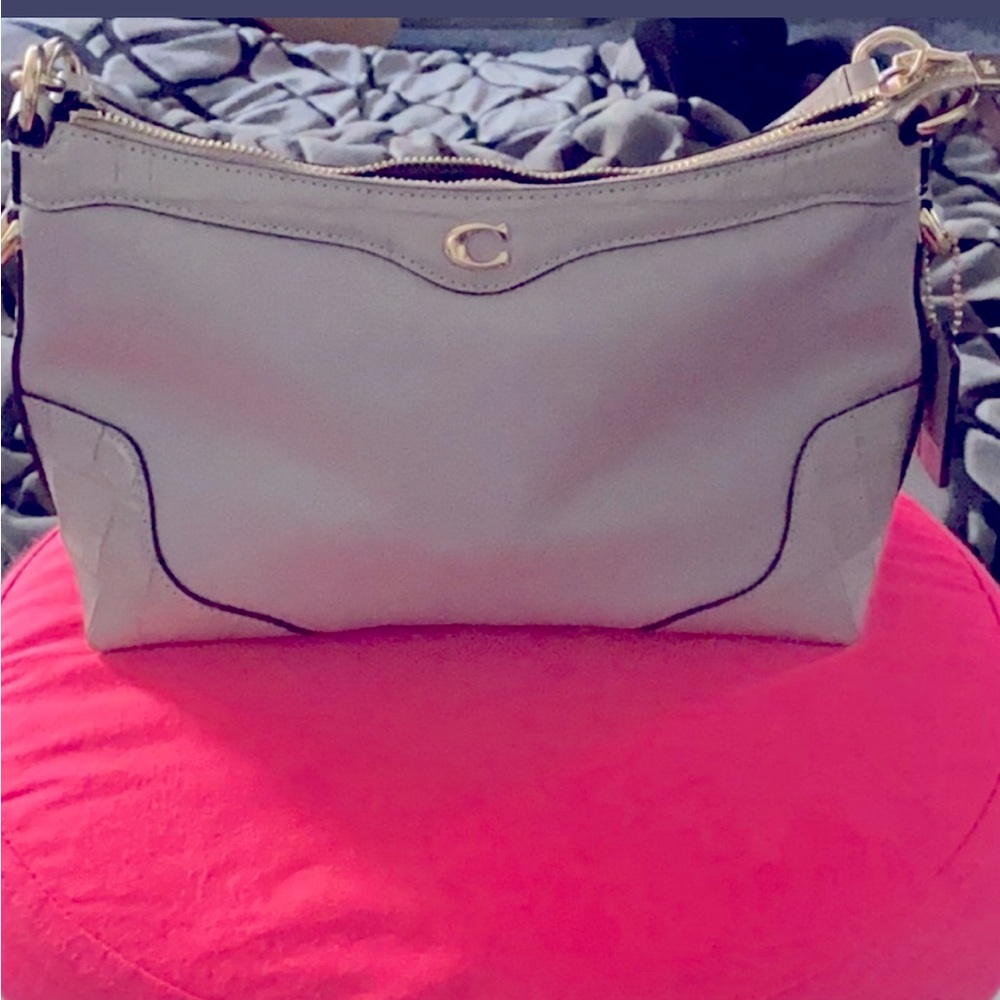 🆕Coach Leather Croc shoulder bag